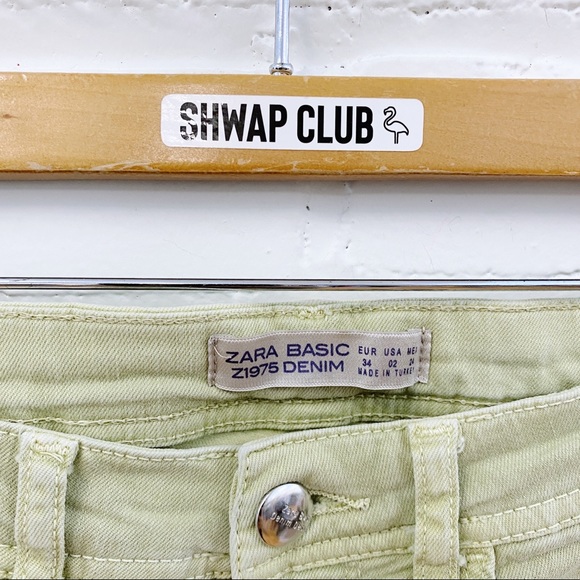 Zara Light Green Pastel Skinny Jeans - Picture 2 of 3